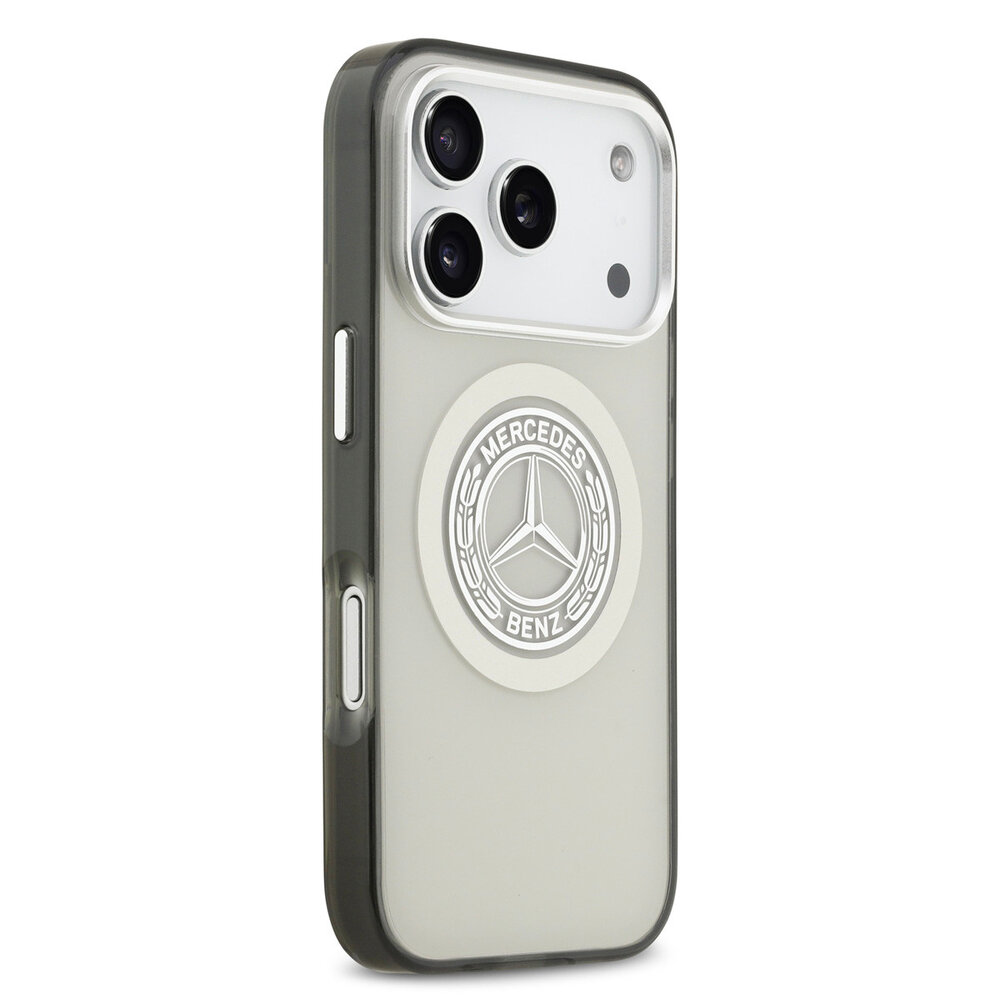 Mercedes-Benz Mercedes-Benz iPhone 17 Pro Back-Cover hul - Magsafe - Double Layer - Vintage Logo - Grau Mercedes-Benz Mercedes-Benz iPhone 17 Pro Back-Cover hul - Magsafe - Double Layer - Vintage Logo - Grau