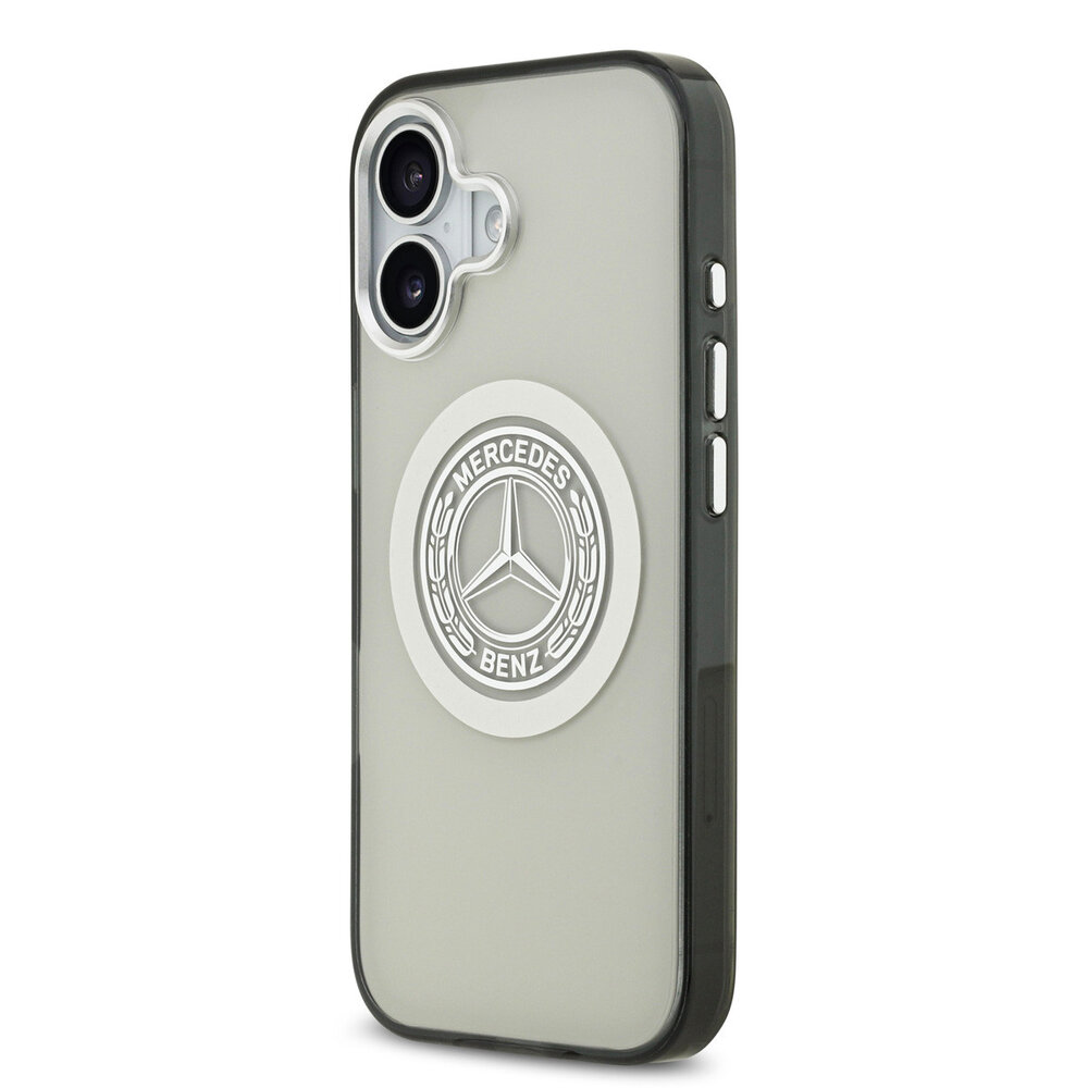 Mercedes-Benz Mercedes-Benz iPhone 17 Backcover hoesje - Magsafe - Double Layer - Vintage Logo - Grijs Mercedes-Benz Mercedes-Benz iPhone 17 Backcover hoesje - Magsafe - Double Layer - Vintage Logo - Grijs