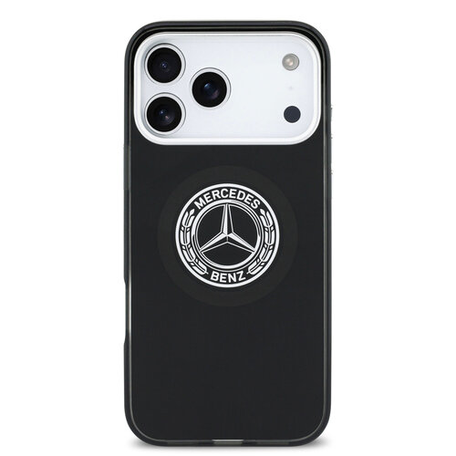Mercedes-Benz Mercedes-Benz iPhone 17 Pro Max/iPhone 18 Pro Max Coque arrière MagSafe Double couche Logo vintage - Noir