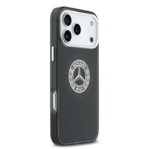 Mercedes-Benz Mercedes-Benz iPhone 17 Pro Max/iPhone 18 Pro Max Coque arrière MagSafe Double couche Logo vintage - Noir