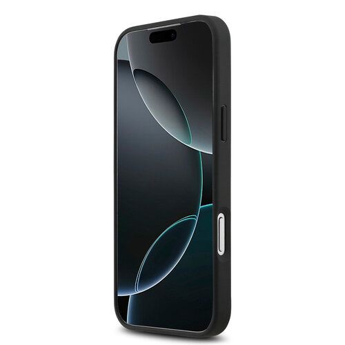 Mercedes-Benz Mercedes-Benz iPhone 17 Pro Max/iPhone 18 Pro Max Coque arrière Cuir véritable MagSafe Motif étoilé et rayures blanches - Bleu marine
