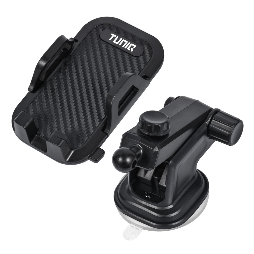 TUNIQ TUNIQ 360 graden draaibare Telefoonhouder voor in de auto - Zwart TUNIQ TUNIQ 360 graden draaibare Telefoonhouder voor in de auto - Zwart