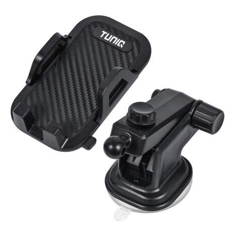 TUNIQ TUNIQ 360 graden draaibare Telefoonhouder voor in de auto - Zwart TUNIQ TUNIQ 360 graden draaibare Telefoonhouder voor in de auto - Zwart