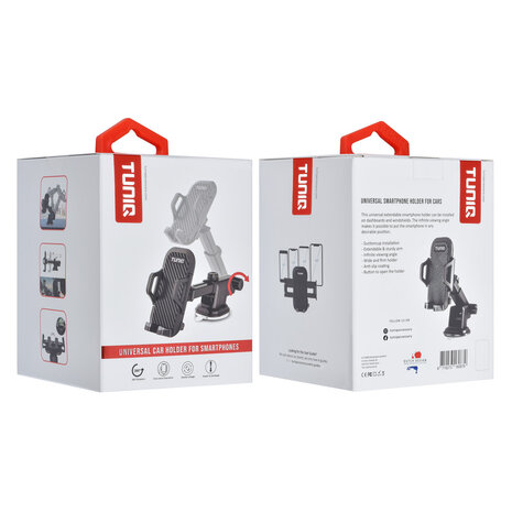 TUNIQ TUNIQ Support de voiture rotatif à 360 degrés - Noir TUNIQ TUNIQ Support de voiture rotatif à 360 degrés - Noir
