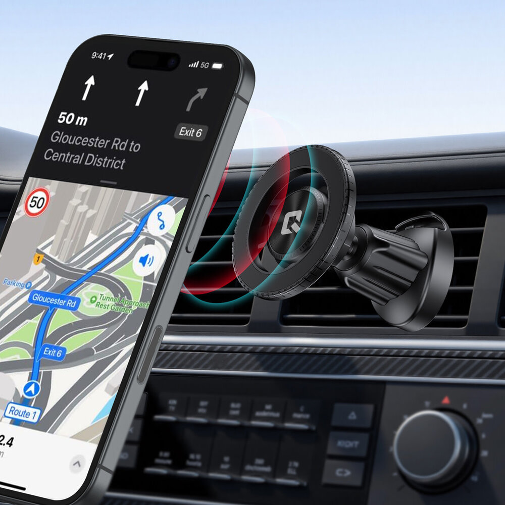 TUNIQ TUNIQ Magsafe-kompatibel - Magnetischer Lüftungsgitter Telefonhalter - Schwarz TUNIQ TUNIQ Magsafe-kompatibel - Magnetischer Lüftungsgitter Telefonhalter - Schwarz