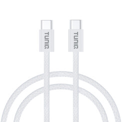 TUNIQ Ladekabel - USB C auf USB C, 1 m, 60 W, weiß