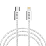 TUNIQ TUNIQ Câble de charge rapide - USB-C vers Lightning Câble 100cm - Blanc TUNIQ TUNIQ Câble de charge rapide - USB-C vers Lightning Câble 100cm - Blanc