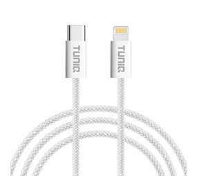 TUNIQ TUNIQ USB-C naar Lightning 100cm - Snelle oplaadkabel - Wit TUNIQ TUNIQ USB-C naar Lightning 100cm - Snelle oplaadkabel - Wit