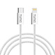 TUNIQ TUNIQ USB-C naar Lightning 100cm - Snelle oplaadkabel - Wit TUNIQ TUNIQ USB-C naar Lightning 100cm - Snelle oplaadkabel - Wit