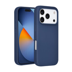 TUNIQ iPhone 17 Pro/iPhone 18 Pro Backcoverhoesje - Premium vloeibare siliconen - Donkerblauw