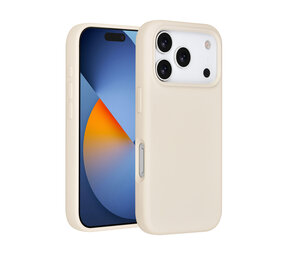 TUNIQ TUNIQ iPhone 17 Pro Back cover coque - Premium Liquid Silicon - Beige TUNIQ TUNIQ iPhone 17 Pro Back cover coque - Premium Liquid Silicon - Beige