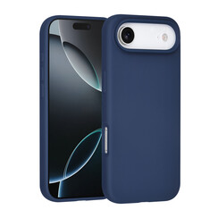TUNIQ iPhone 17 Air Back cover coque - Premium Liquid Silicon - Bleu foncé