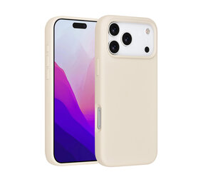 TUNIQ TUNIQ iPhone 17 Pro Max Back cover case - Premium Liquid Silicon - Beige TUNIQ TUNIQ iPhone 17 Pro Max Back cover case - Premium Liquid Silicon - Beige