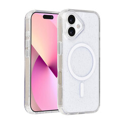 TUNIQ iPhone 17 Back cover coque - Magsafe - Glitter - Hanger - Transparent