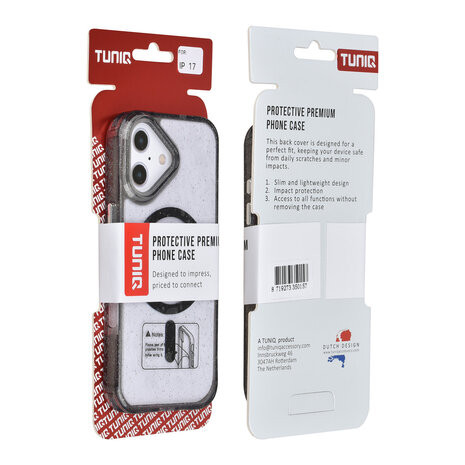 TUNIQ TUNIQ iPhone 17 Backcover hoesje - Magsafe - Glitter - Hanger - Zwart TUNIQ TUNIQ iPhone 17 Backcover hoesje - Magsafe - Glitter - Hanger - Zwart