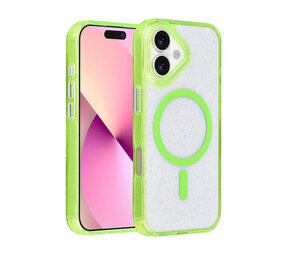 TUNIQ TUNIQ iPhone 17 Backcover hoesje - Magsafe - Glitter - Hanger - Groen TUNIQ TUNIQ iPhone 17 Backcover hoesje - Magsafe - Glitter - Hanger - Groen