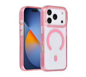 TUNIQ TUNIQ iPhone 17 Pro Backcover hoesje - Magsafe - Glitter - Hanger - Roze TUNIQ TUNIQ iPhone 17 Pro Backcover hoesje - Magsafe - Glitter - Hanger - Roze