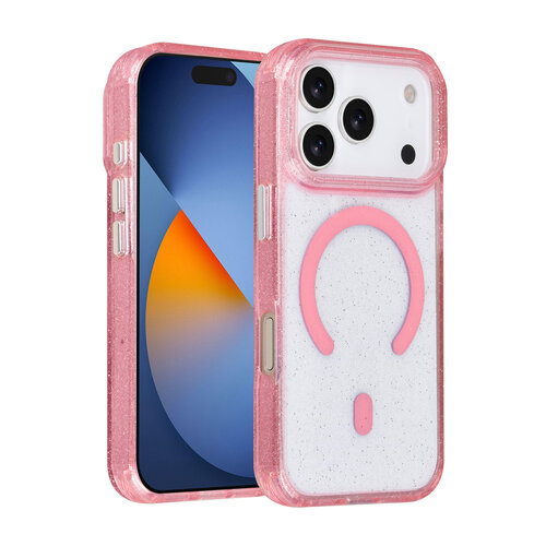 TUNIQ TUNIQ iPhone 17 Pro/iPhone 18 Pro Handyhülle MagSafe Glitzer Anhänger - Rosa