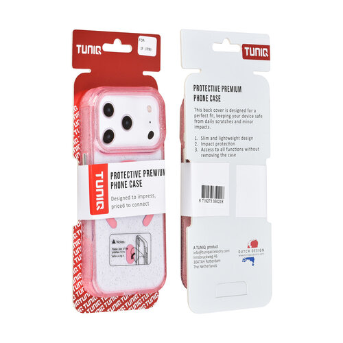 TUNIQ TUNIQ iPhone 17 Pro/iPhone 18 Pro Coque arrière MagSafe Paillettes Pendentif - Rose