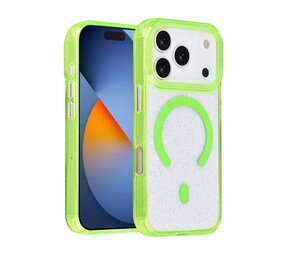 TUNIQ TUNIQ iPhone 17 Pro Backcover hoesje - Magsafe - Glitter - Hanger - Groen TUNIQ TUNIQ iPhone 17 Pro Backcover hoesje - Magsafe - Glitter - Hanger - Groen