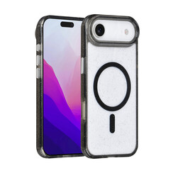 TUNIQ iPhone 17 Air Back cover case - Magsafe - Glitter - Hanger - Black