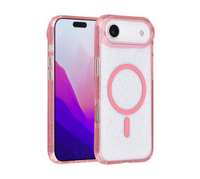 TUNIQ TUNIQ iPhone 17 Air Backcover hoesje - Magsafe - Glitter - Hanger - Roze TUNIQ TUNIQ iPhone 17 Air Backcover hoesje - Magsafe - Glitter - Hanger - Roze