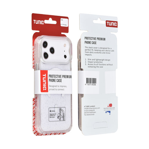 TUNIQ TUNIQ iPhone 17 Pro Max/iPhone 18 Pro Max Handyhülle MagSafe Glitzer Anhänger - Transparent