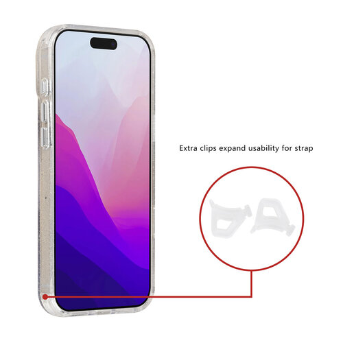 TUNIQ TUNIQ iPhone 17 Pro Max/iPhone 18 Pro Max Handyhülle MagSafe Glitzer Anhänger - Transparent