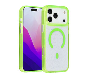 TUNIQ TUNIQ iPhone 17 Pro Max Back cover coque - Magsafe - Glitter - Hanger - Vert TUNIQ TUNIQ iPhone 17 Pro Max Back cover coque - Magsafe - Glitter - Hanger - Vert