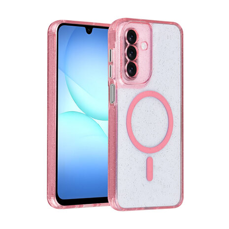 TUNIQ TUNIQ Galaxy A17 Back-Cover hul - Magsafe - Glitter - Hanger - Rosa TUNIQ TUNIQ Galaxy A17 Back-Cover hul - Magsafe - Glitter - Hanger - Rosa