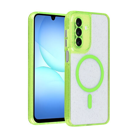 TUNIQ TUNIQ Galaxy A17 Back cover coque - Magsafe - Glitter - Hanger - Vert TUNIQ TUNIQ Galaxy A17 Back cover coque - Magsafe - Glitter - Hanger - Vert