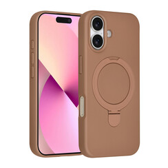 TUNIQ iPhone 17 Back cover case - Magsafe With Ring Stand - Hanger - Desert Brown