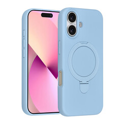 TUNIQ iPhone 17 Back-Cover hul - Magsafe With Ring Stand - Hanger - Baby Blue