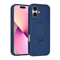 TUNIQ iPhone 17 Back-Cover hul - Magsafe With Ring Stand - Hanger - Navy Blue