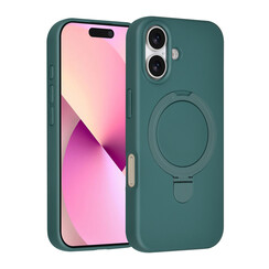 TUNIQ iPhone 17 Back-Cover hul - Magsafe With Ring Stand - Hanger - Dunkelgrün