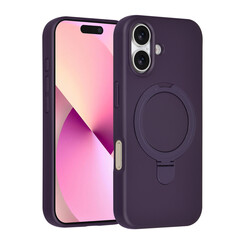 TUNIQ iPhone 17 Back cover case - Magsafe With Ring Stand - Hanger - Grape Purple
