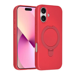 TUNIQ iPhone 17 Back cover case - Magsafe With Ring Stand - Hanger - Cherry Red