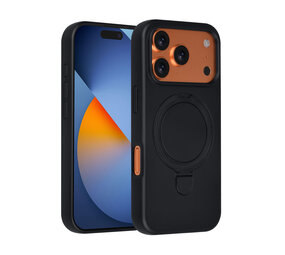 TUNIQ TUNIQ iPhone 17 Pro Back-Cover hul - Magsafe With Ring Stand - Hanger - Schwarz TUNIQ TUNIQ iPhone 17 Pro Back-Cover hul - Magsafe With Ring Stand - Hanger - Schwarz