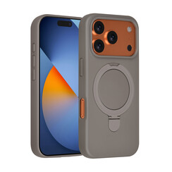 TUNIQ iPhone 17 Pro Back cover case - Magsafe With Ring Stand - Hanger - Titanium Grey
