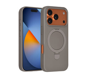 TUNIQ TUNIQ iPhone 17 Pro Back cover coque - Magsafe With Ring Stand - Hanger - Titanium Grey TUNIQ TUNIQ iPhone 17 Pro Back cover coque - Magsafe With Ring Stand - Hanger - Titanium Grey