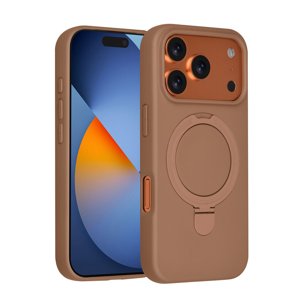 TUNIQ TUNIQ iPhone 17 Pro Back-Cover hul - Magsafe With Ring Stand - Hanger - Desert Brown TUNIQ TUNIQ iPhone 17 Pro Back-Cover hul - Magsafe With Ring Stand - Hanger - Desert Brown