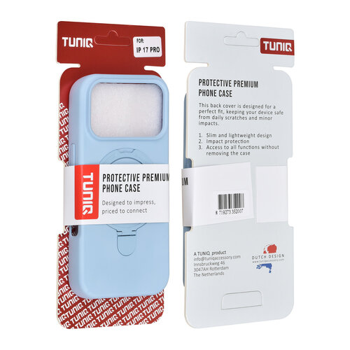 TUNIQ TUNIQ iPhone 17 Pro/iPhone 18 Pro Handyhülle MagSafe Ringständer Anhänger - Babyblau