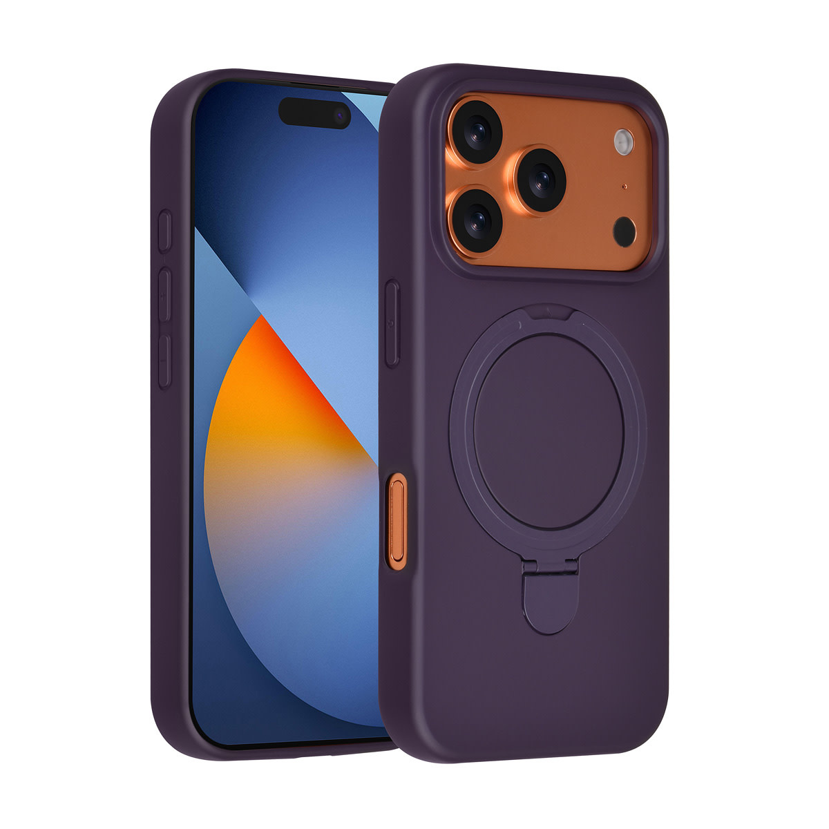TUNIQ TUNIQ iPhone 17 Pro Backcover hoesje - Magsafe With Ring Stand - Hanger - Grape Purple