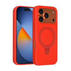 TUNIQ iPhone 17 Pro Backcover hoesje - Magsafe With Ring Stand - Hanger - Classic Red