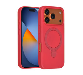 TUNIQ TUNIQ iPhone 17 Pro Back-Cover hul - Magsafe With Ring Stand - Hanger - Cherry Red TUNIQ TUNIQ iPhone 17 Pro Back-Cover hul - Magsafe With Ring Stand - Hanger - Cherry Red