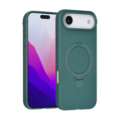 TUNIQ iPhone 17 Air Backcover hoesje - Magsafe With Ring Stand - Hanger - DonkerGroen