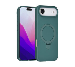 TUNIQ TUNIQ iPhone 17 Air Backcover hoesje - Magsafe With Ring Stand - Hanger - DonkerGroen TUNIQ TUNIQ iPhone 17 Air Backcover hoesje - Magsafe With Ring Stand - Hanger - DonkerGroen
