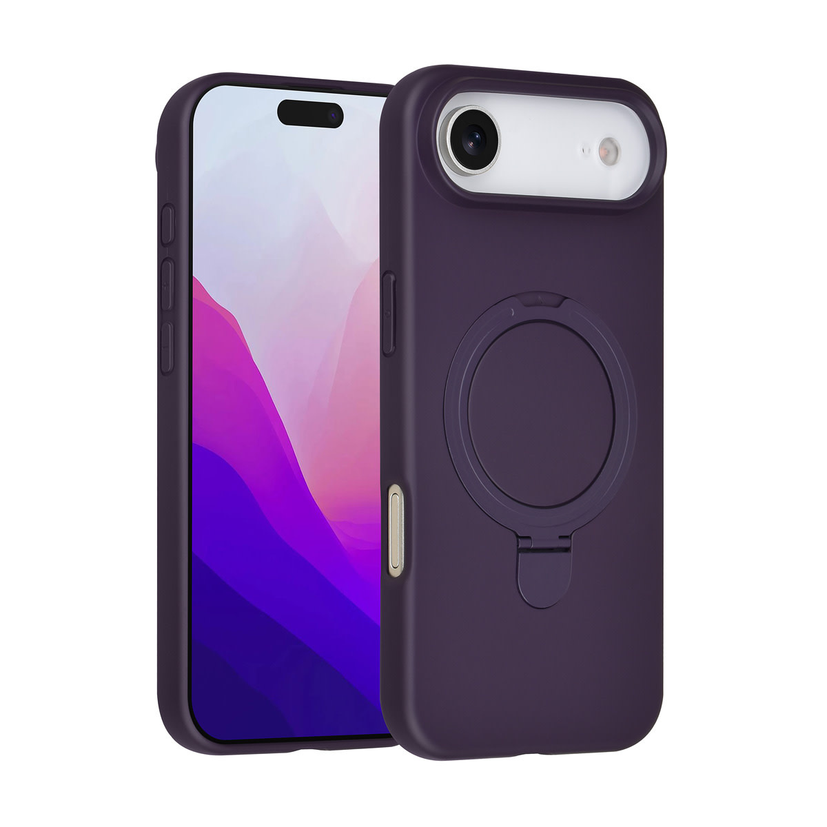 TUNIQ TUNIQ iPhone 17 Air Backcover hoesje - Magsafe With Ring Stand - Hanger - Grape Purple