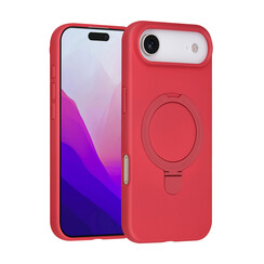 TUNIQ iPhone 17 Air Backcover hoesje - Magsafe With Ring Stand - Hanger - Cherry Red