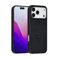 TUNIQ iPhone 17 Pro Max/iPhone 18 Pro Max Coque arrière MagSafe support anneau Pendentif - Noir